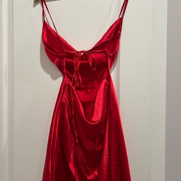 Red Satin Dress - Picture 2 of 2